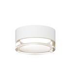 Reals Outdoor Ceiling Flush Light - Textured White / Clear