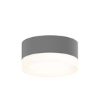 Reals Outdoor Ceiling Flush Light - Textured Gray / White