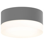 Reals Outdoor Ceiling Flush Light - Textured Gray / White