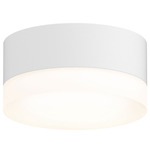 Reals Outdoor Ceiling Flush Light - Textured White / White