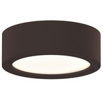 Reals PL Outdoor Ceiling Flush Light - Textured Bronze / White