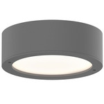 Reals Plate Lens Outdoor Ceiling Light - Textured Gray / White