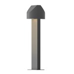 Shear Double Outdoor Bollard Light - Textured Gray