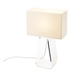 Tube Top Small Classic Table Lamp - White / Clear