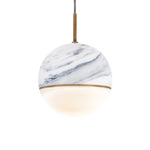 Wandering Star Pendant - Hairline Bronze / Gloss Carrara Marble