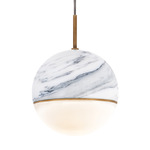 Wandering Star Pendant - Hairline Bronze / Gloss Carrara Marble