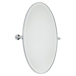 Pivoting Oval Mirror - Chrome / Mirror