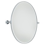 Pivoting Oval Mirror - Chrome / Mirror