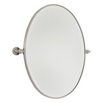 Pivoting Oval Mirror - Brushed Nickel / Mirror