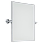 Pivoting Rectangular Mirror - Chrome / Mirror