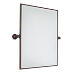 Pivoting Rectangular Mirror - Dark Brushed Bronze / Mirror