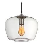 2260 Pendant - Brushed Nickel / Clear