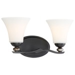 Shadowglen Bathroom Vanity Light - Lathan Bronze / Etched White