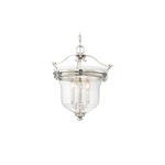 Audreys Point Pendant - Polished Nickel / Clear