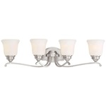 Savannah Row Bathroom Vanity Light - Brushed Nickel / Etched Opal