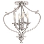 Savannah Row Ceiling Semi Flush Light - Brushed Nickel