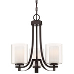 Parsons Studio Chandelier - Smoked Iron / Etched White