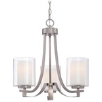 Parsons Studio Chandelier - Brushed Nickel / Etched White