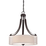 Parsons Studio Pendant - Smoked Iron / Translucent Silver / Off White