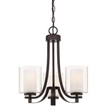 Parsons Studio Chandelier - Smoked Iron / Etched White
