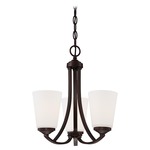 Overland Park Chandelier - Vintage Bronze / Etched White