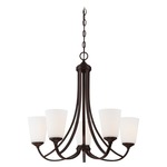 Overland Park Chandelier - Vintage Bronze / Etched White