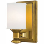 Harbour Point Wall Sconce - Liberty Gold / Etched Opal