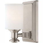 Harbour Point Wall Sconce - Brushed Nickel / Etched Opal