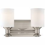 Harbour Point Bathroom Vanity Light - Brushed Nickel / Etched Opal