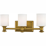 Harbour Point Bathroom Vanity Light - Liberty Gold / Etched Opal