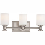 Harbour Point Bathroom Vanity Light - Brushed Nickel / Etched Opal