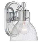 572 Bathroom Vanity Light - Chrome / Clear Seeded