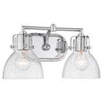 572 Bathroom Vanity Light - Chrome / Clear Seeded