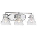 572 Bathroom Vanity Light - Chrome / Clear Seeded