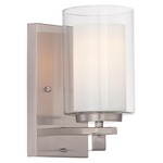 Parsons Studio Wall Sconce - Brushed Nickel / Etched White