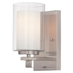 Parsons Studio Wall Sconce - Brushed Nickel / Etched White