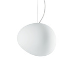 Gregg Glass LED Pendant - White / White