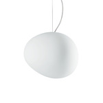 Gregg Glass Pendant - White / White