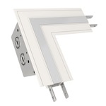 TruLine .5A L-Picture Frame Dual Feed Power Connector  - White