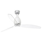 Mini Eterfan Ceiling Fan w/ Transparent Blades - Gloss White / Transparent