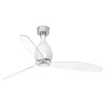 Mini Eterfan Ceiling Fan w/ Transparent Blades - Floor Model - Gloss White / Transparent