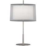 Saturnia Table Lamp - Stainless Steel / Ascot White