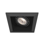 4IN MR16 GU10 Multiples Trim with Remodel Housing - Black Trim / Black Reflector