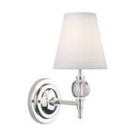 The Muses Wall Light - Silver with Lead Crystal / White