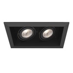 4IN MR16 GU10 Multiples Trim with Remodel Housing - Black Trim / Black Reflector