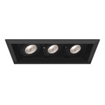 4IN MR16 GU10 Multiples Trim with Remodel Housing - Black Trim / Black Reflector