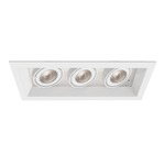 4IN MR16 GU10 Multiples Trim with Remodel Housing - White Trim / White Reflector