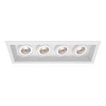 4IN MR16 GU10 Multiples Trim with Remodel Housing - White Trim / White Reflector