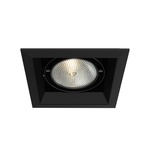 6IN PAR30 Halogen Multiples Trim with Remodel Housing - Black Trim / Black Reflector