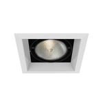 6IN PAR30 Halogen Multiples Trim with Remodel Housing - White Trim / Black Reflector